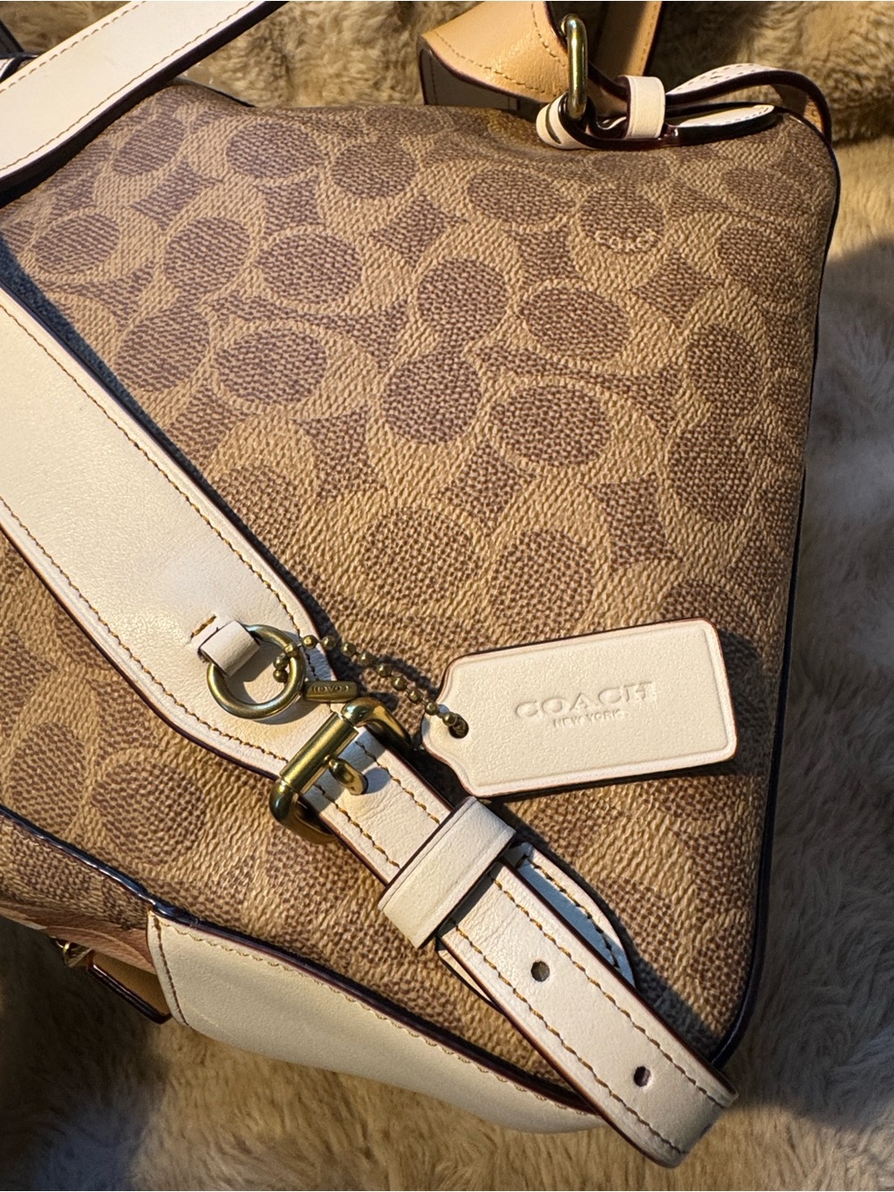Coach Floral Mini Backpack - Beige/Pink - Picture 7 of 7